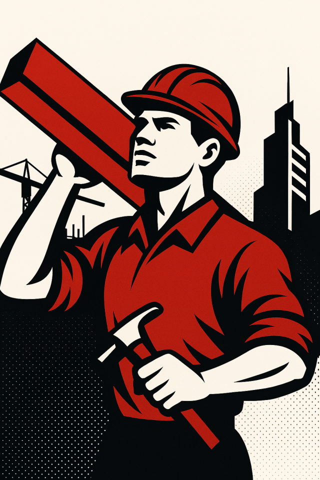 建築工事の職人さん