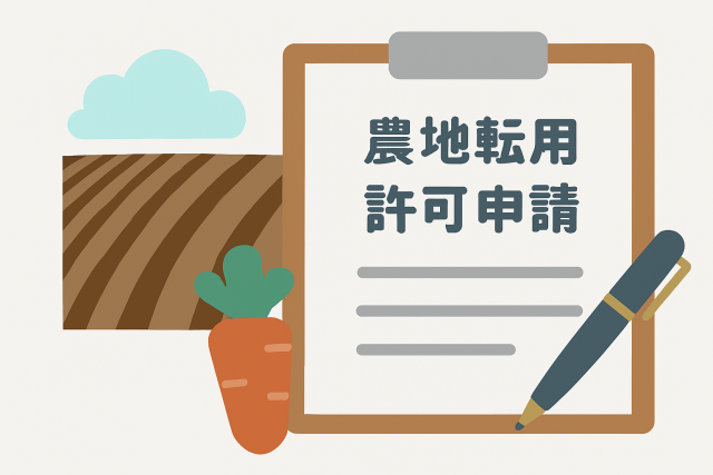 農地転用許可申請のイメージイラスト
